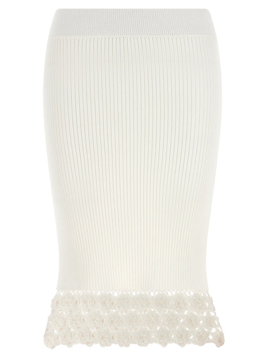 Cotton Crochet Skirts White