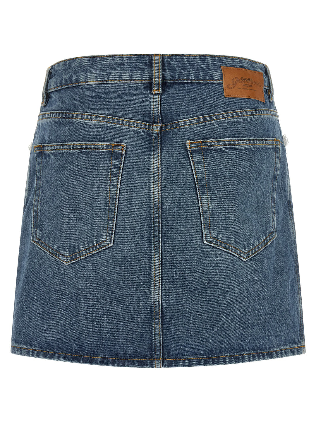 Ganni Denim And Lace Skirt Skirts - Blue | 7c55364c792c8e1951d854ce89483fecb5cd34e7