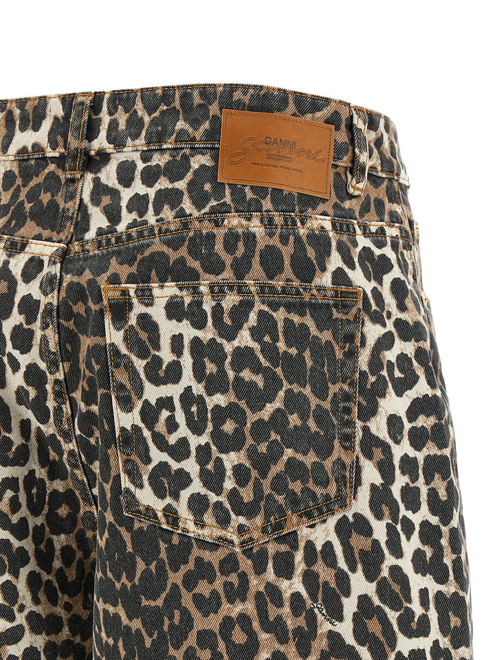 Ganni Leopard Printed Stary Jeans - Brown | b92c38dfb49b7da2e1ff7b8646fcc9961e13ed2b