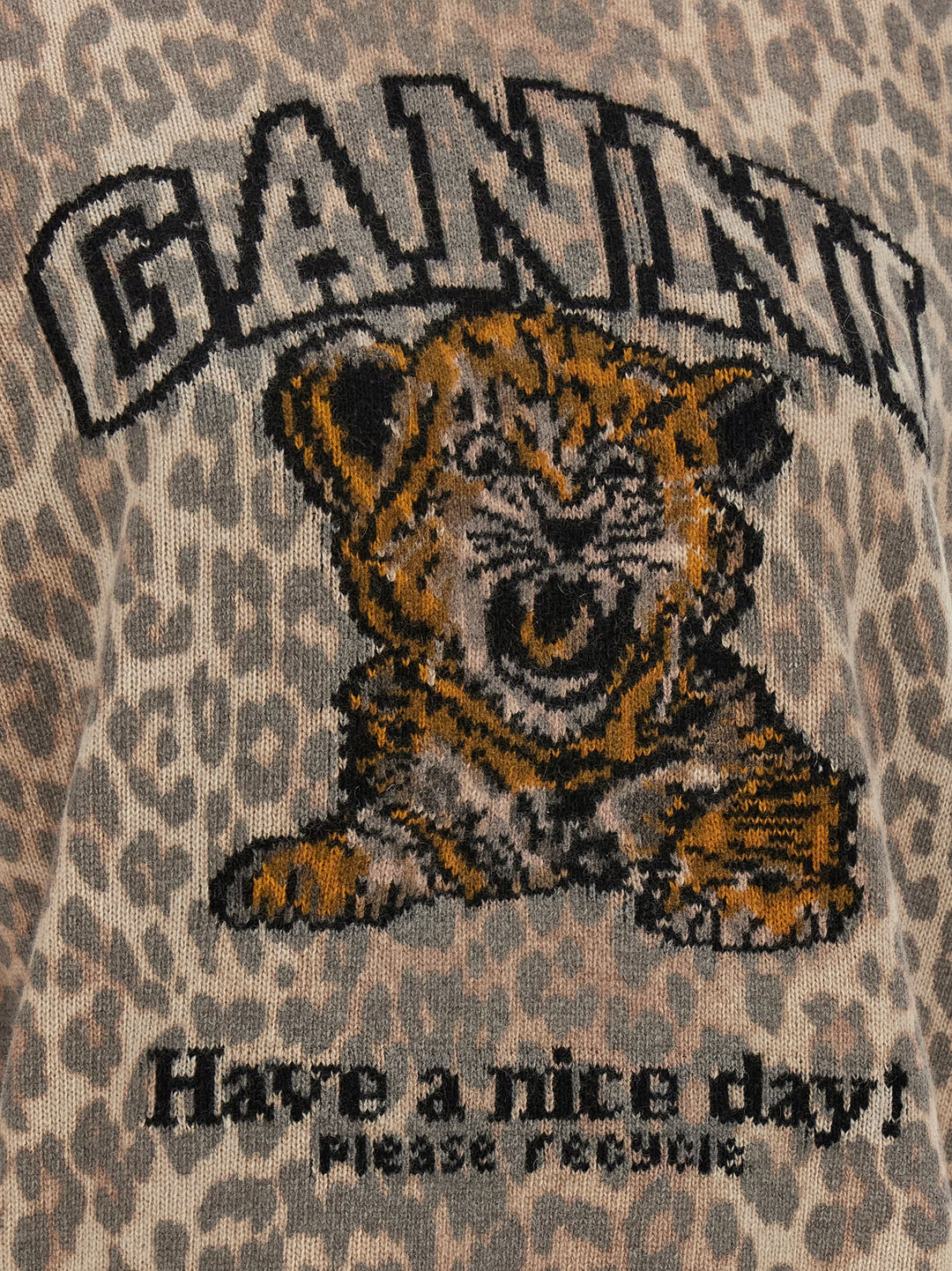Ganni Tiger Sweatshirt - Beige | 95c5c01473d467b0a00ffd94b2599c52589c0e61