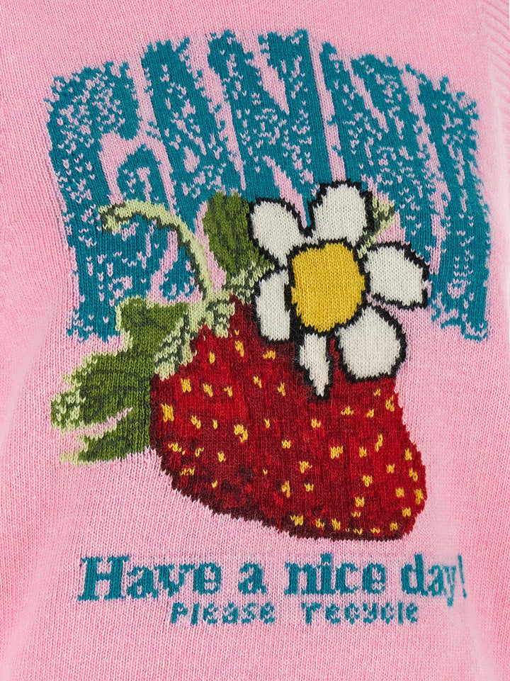 Ganni Strawberry Tops - Pink | 55d717381591fef305a9cd7ec62bc6fd924f25ef