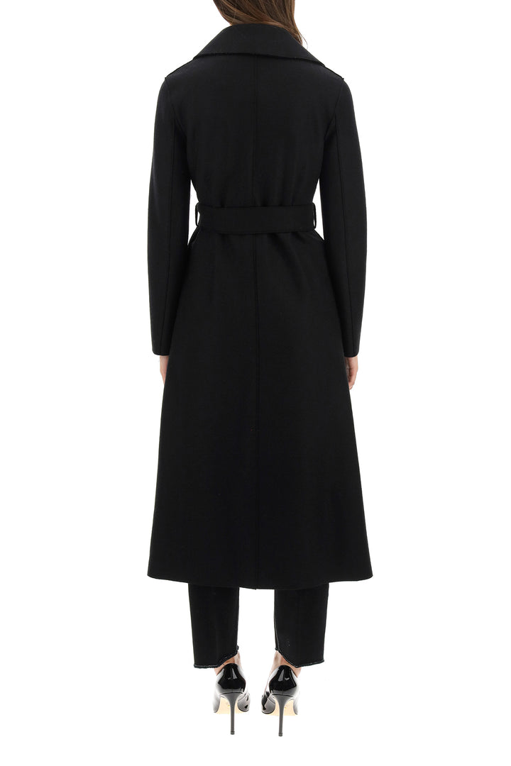 Long Coat In Pressed Wool