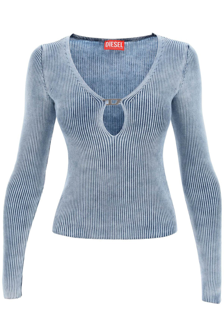 M Teri Ribbed Sweater With Logo Plaque