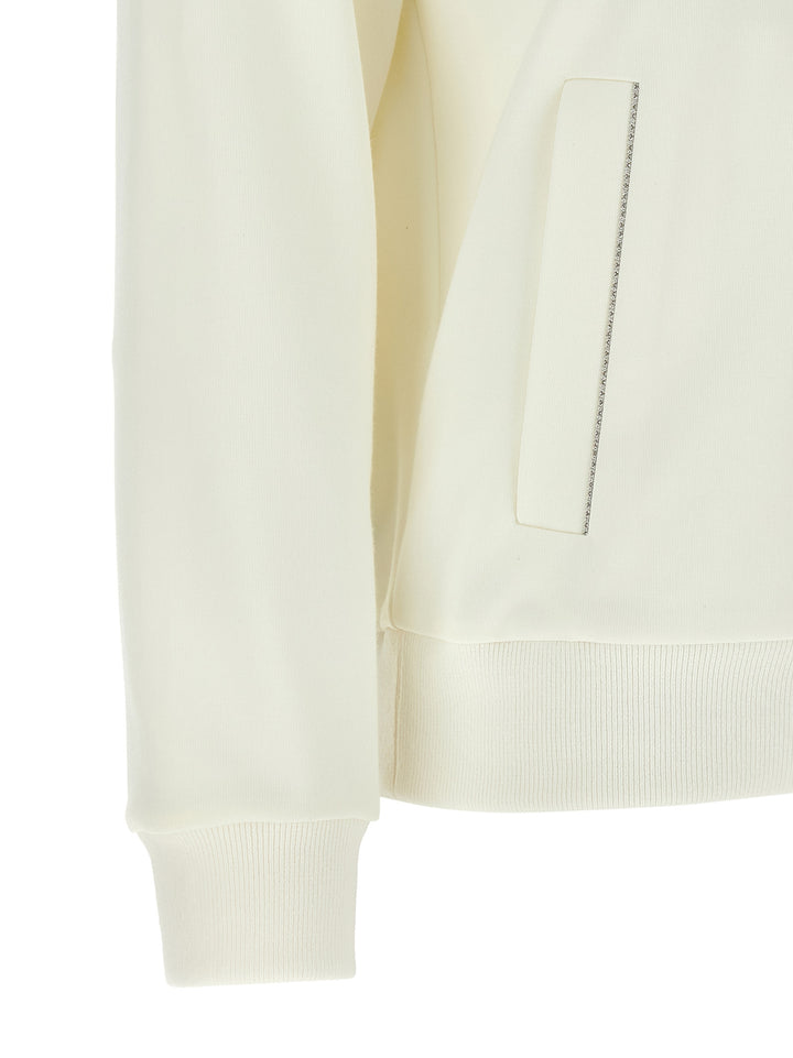 Peserico Punto Luce Sweatshirt - White | 68b8187e1db868f971d01abdbf4ee6e387ae4fab