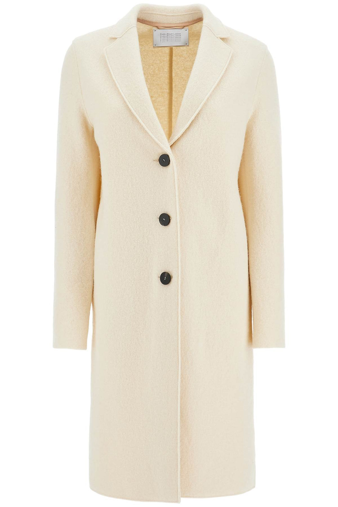 Single Breasted Wool Coat In Boiled