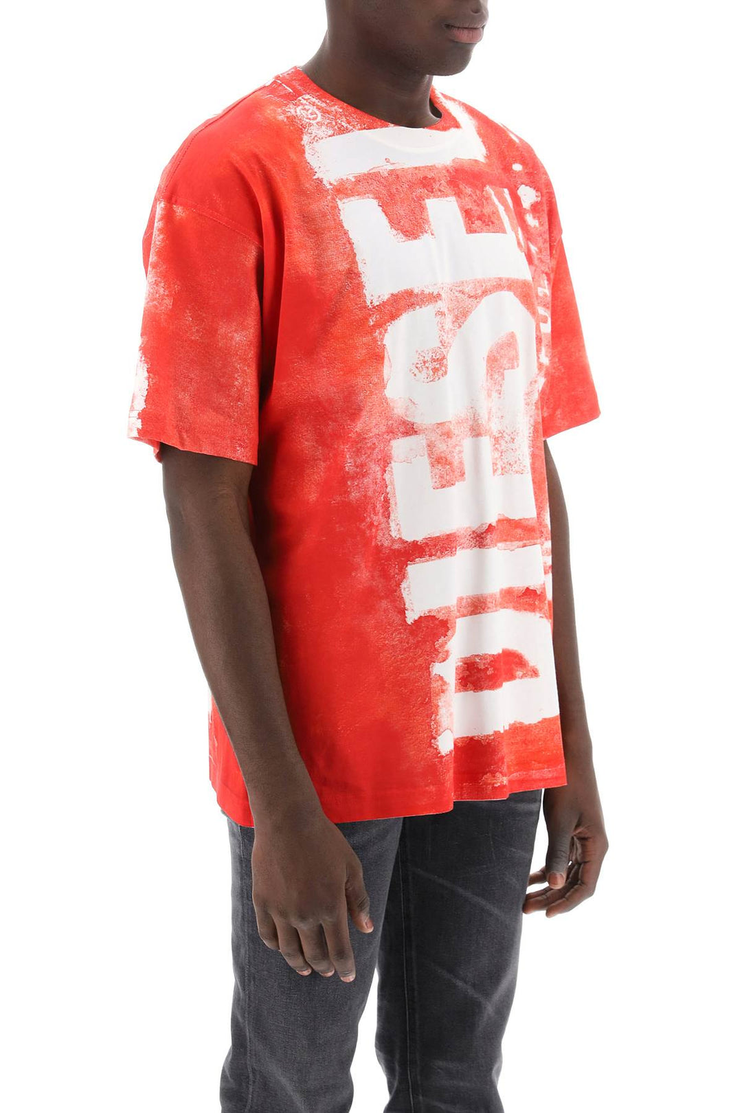 Printed T Shirt With Oversized Logo