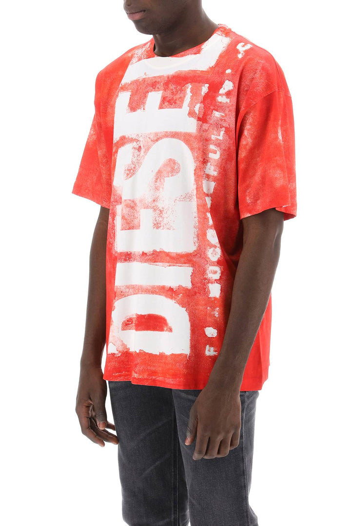 Printed T Shirt With Oversized Logo