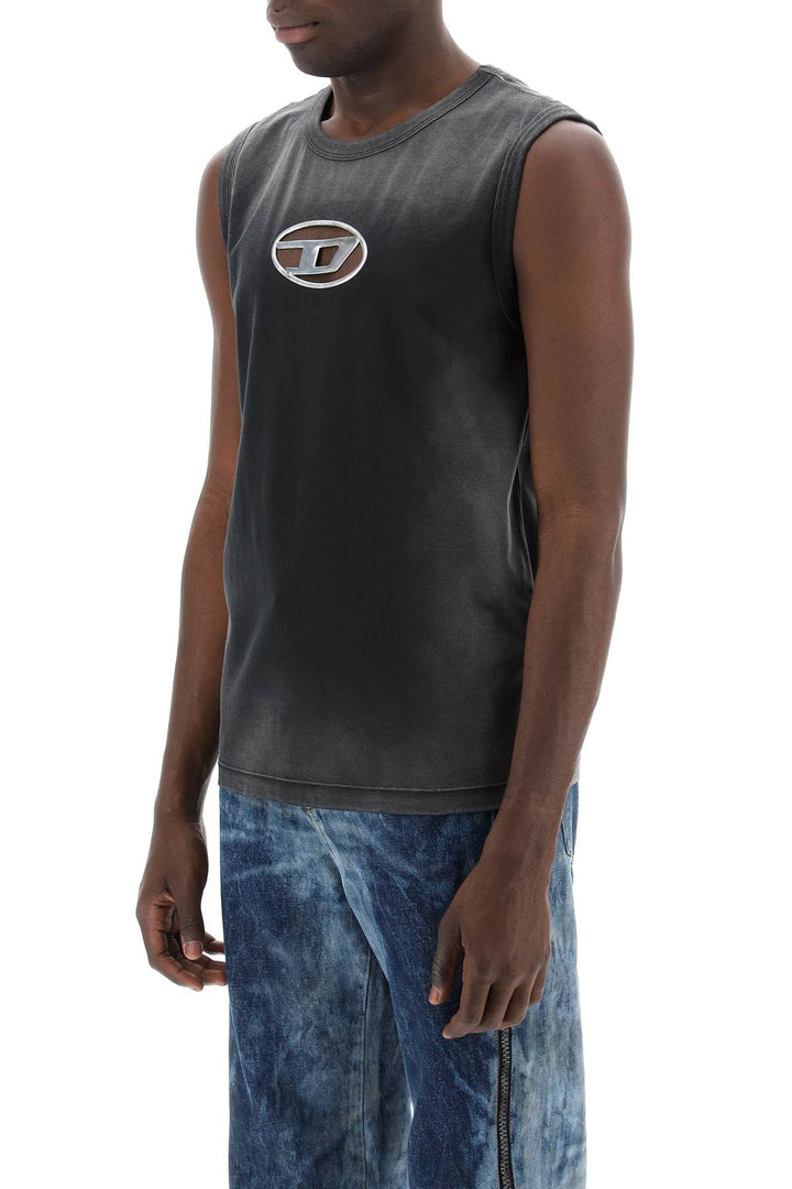 Top Smanicato Con Logo Oval D Cut Out