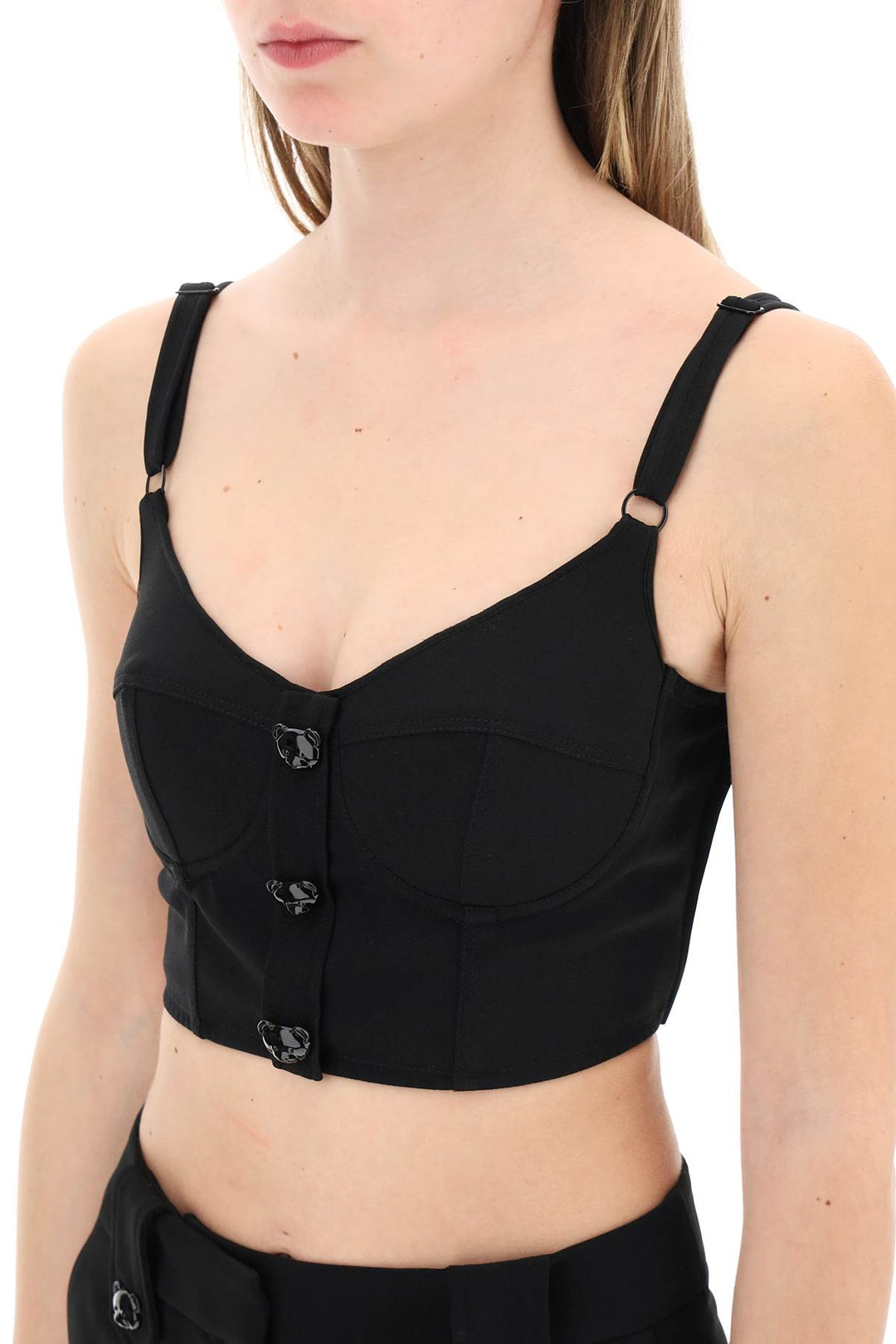 Bustier Top With Teddy Bear Buttons