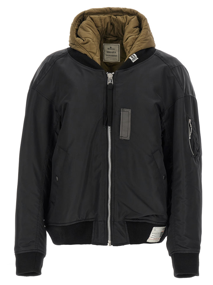Maison Mihara Yasuhiro Flight Puffer Jackets - Black | a0473b8a2f3404632f8d7ba9cce17d62a9d02b2e