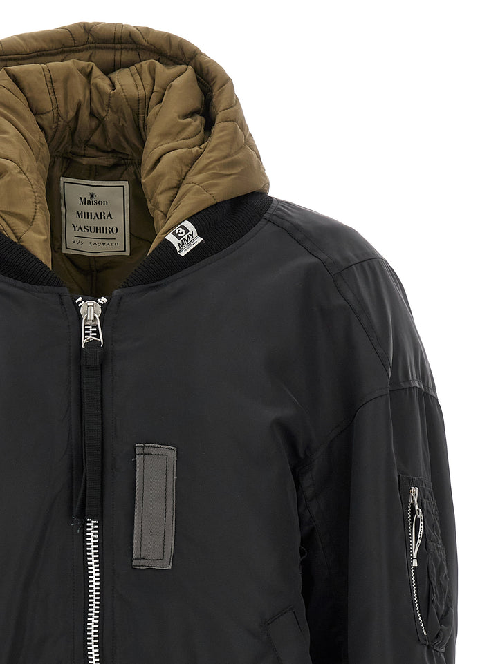 Maison Mihara Yasuhiro Flight Puffer Jackets - Black | fb4a0610f766c5519b62cf416ecd320f4f07af83