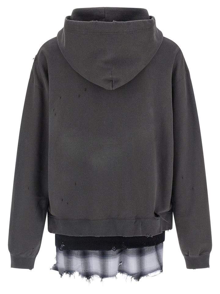 Maison Mihara Yasuhiro Triple Layered Half-Zip Sweatshirt - Gray | 0fc7edf26079b2815ad30ae1ed435e59808e7a18