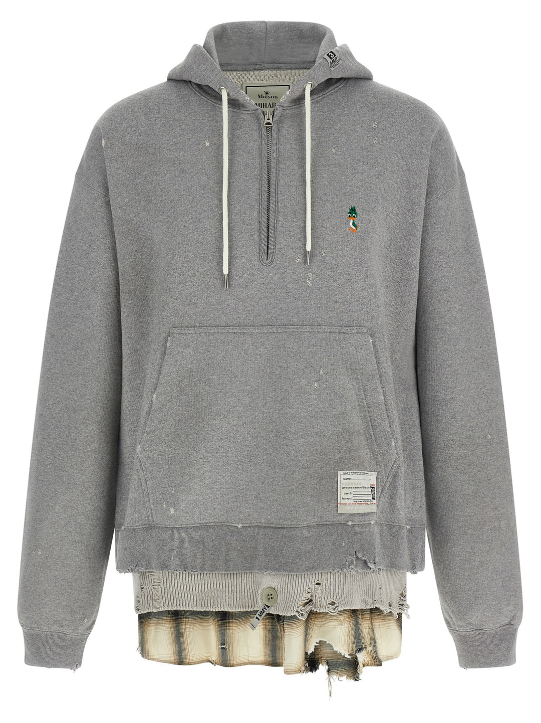 Maison Mihara Yasuhiro Triple Layered Half-Zip Sweatshirt - Black | 49de73768c8373515dc7b7f9df4fccbf9d086338