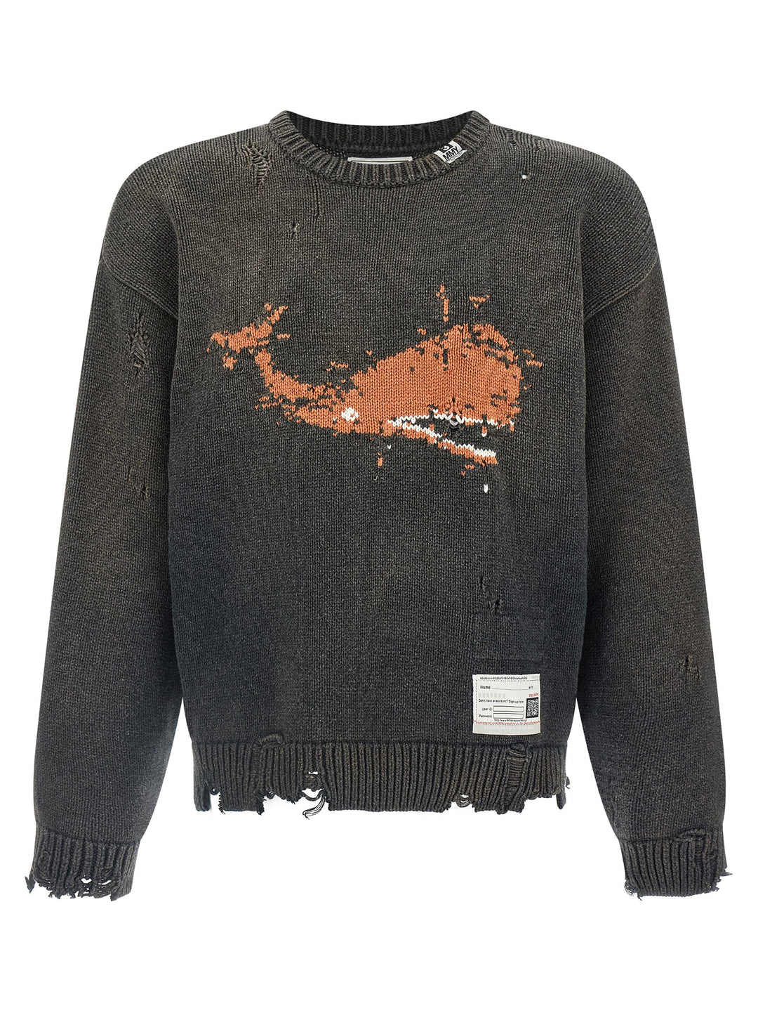 Maison Mihara Yasuhiro Whale Jacquard Knit Sweaters and Cardigans - Black | 44959e2aa5026e9da6fbc476ddb5502c4c28e4bd