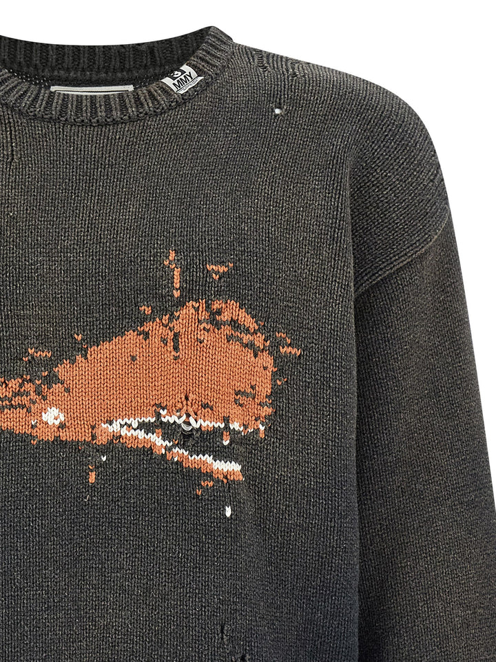 Maison Mihara Yasuhiro Whale Jacquard Knit Sweaters and Cardigans - Black | 7f770033df0d35ec6dc43f425916a4df324a56f4