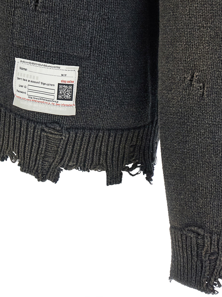 Maison Mihara Yasuhiro Whale Jacquard Knit Sweaters and Cardigans - Black | f7b527e499fe6606363f9c22b2dd512a31a734c2