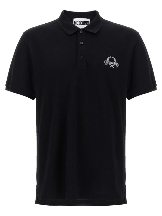 Logo Embroidery Shirt Polo Black