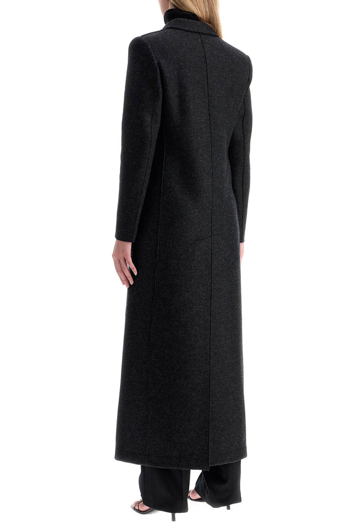 Double Breasted Pressed Wool Coat