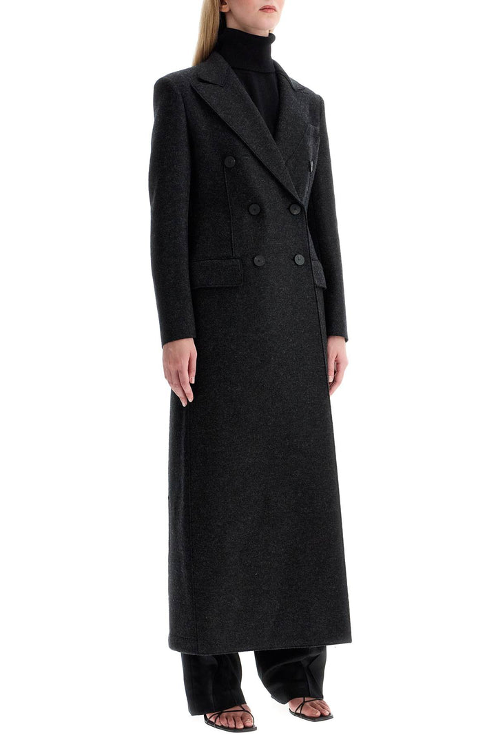 Double Breasted Pressed Wool Coat