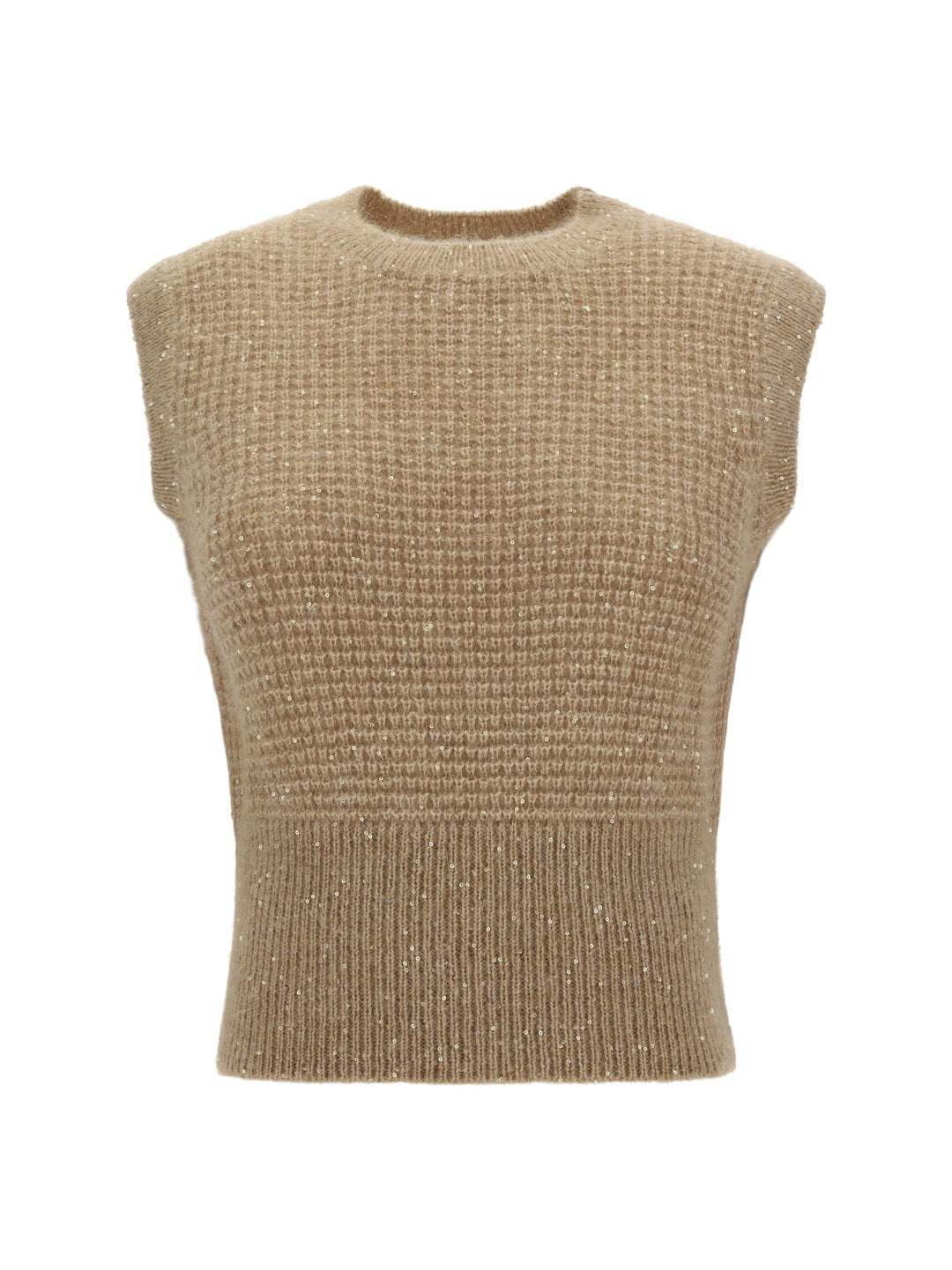 DIAMOND STITCH CREW NECK VEST