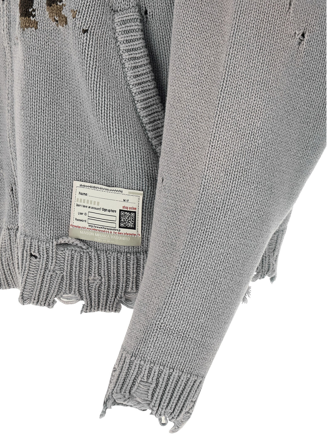 Maison Mihara Yasuhiro Dog Jacquard Knit Sweaters and Cardigans - Gray | 1d52afc5e8203166f3291428f570fed7f0f8e801