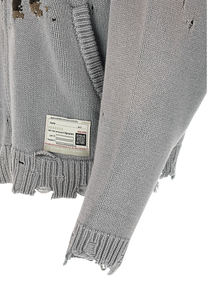 Maison Mihara Yasuhiro Dog Jacquard Knit Sweaters and Cardigans - Gray | 1d52afc5e8203166f3291428f570fed7f0f8e801