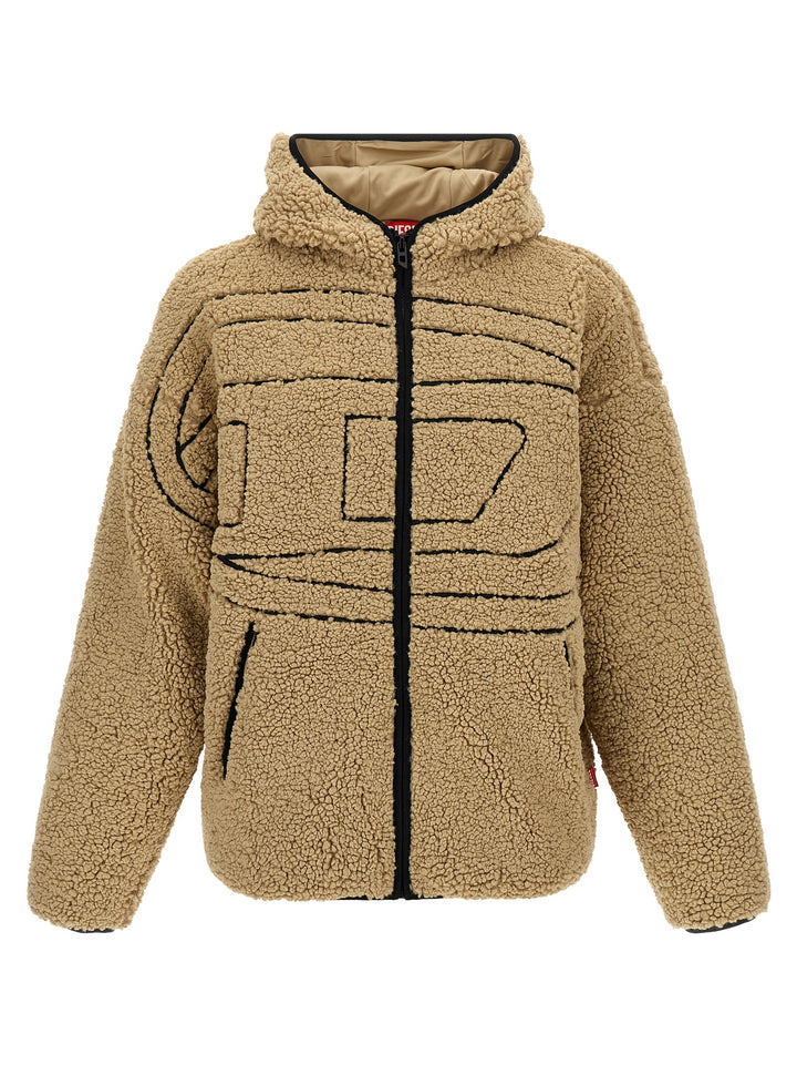 Diesel S-Zat Sweat-Shirt Puffer Jackets - Beige | 7422be7c581561316f41a9be897c0faa800c7bc1