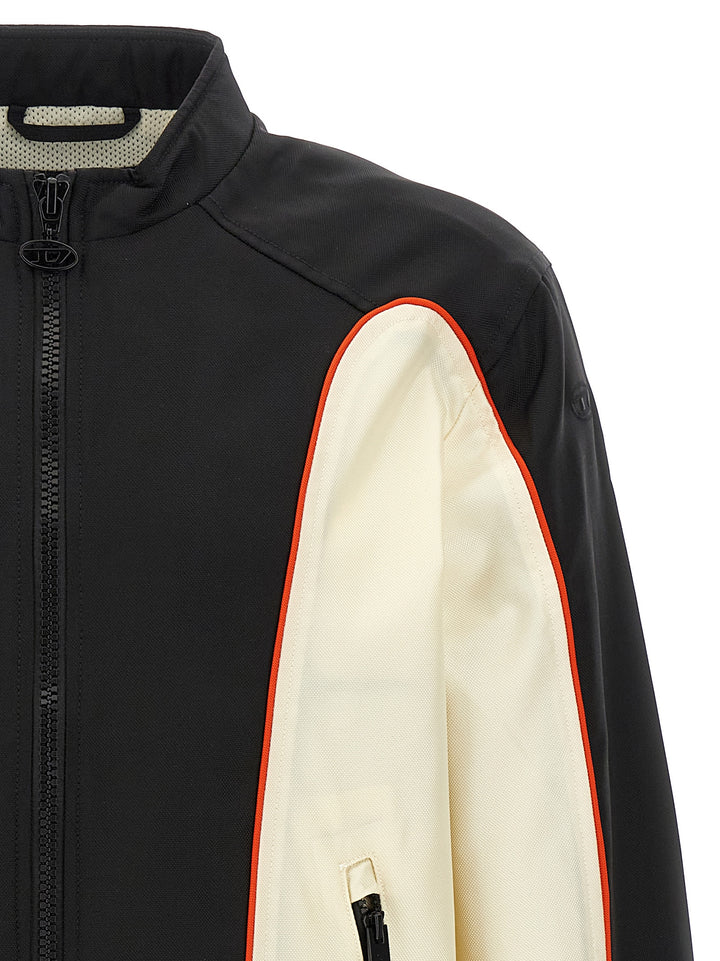 Diesel J-Blink-Wrd Puffer Jackets - White/Black | 4245ce08beb90993d8bd6e87e00795c9c488302b