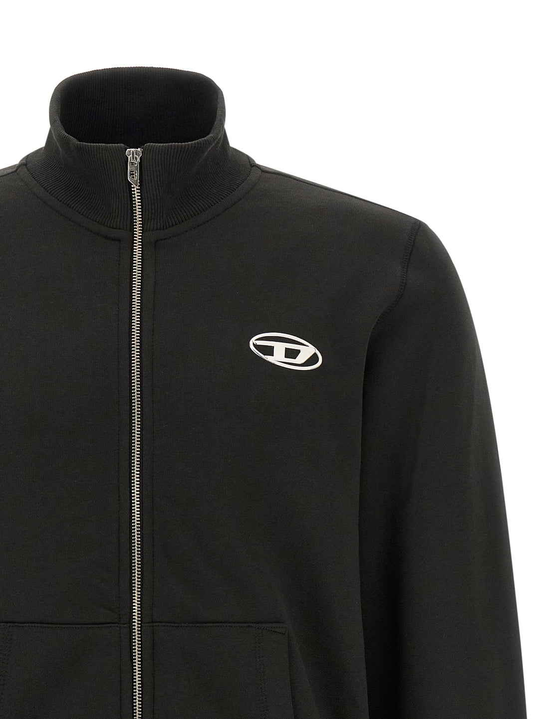 Diesel S-Ginn-Zip-Iod Sweatshirt - Black | f652102189f86ad513c07625631d86df772c1967