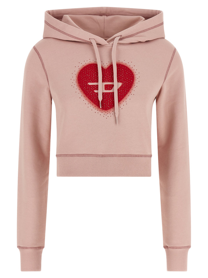 Diesel F-Slimmy-Hood-S5 Sweatshirt - Pink | 760b9d8e1d20e2712cfbedead26b379d976c4d76