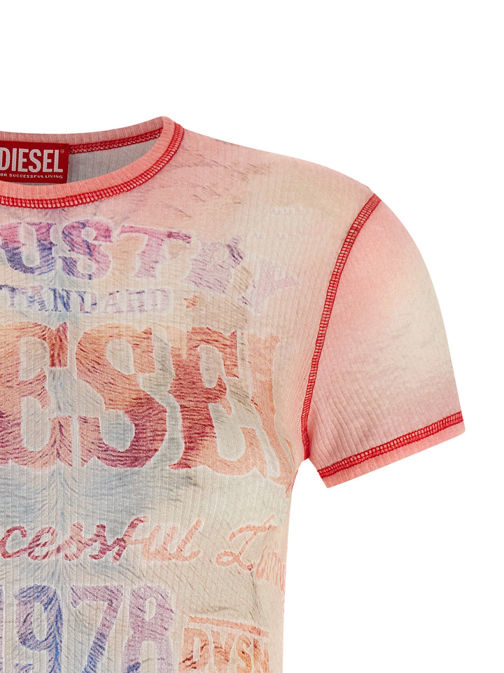 Diesel T-Iana T-shirt - Pink | 75b6448cffd2426c32a2847ebd35e2e8398ba07d