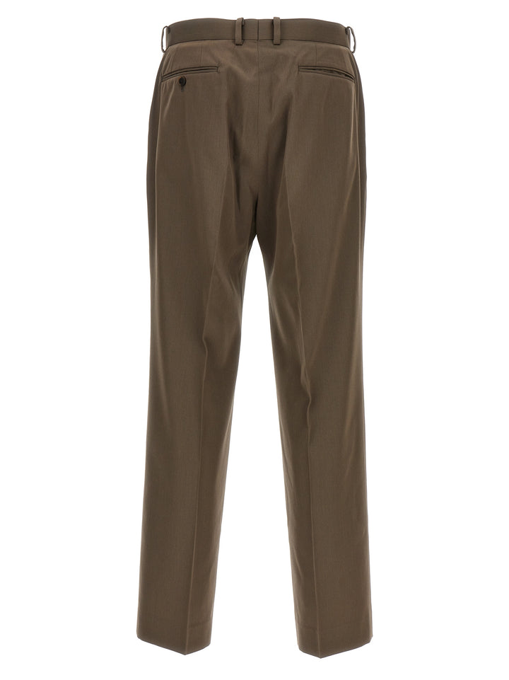 Gabardine Trousers Pants Brown