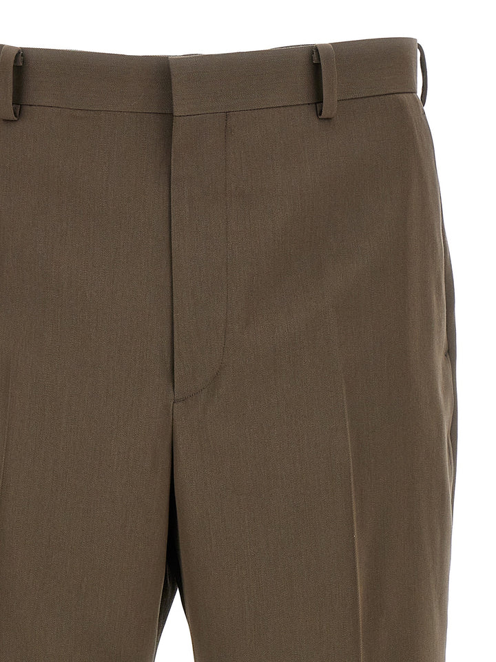 Gabardine Trousers Pants Brown