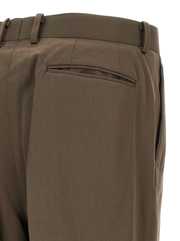 Gabardine Trousers Pants Brown