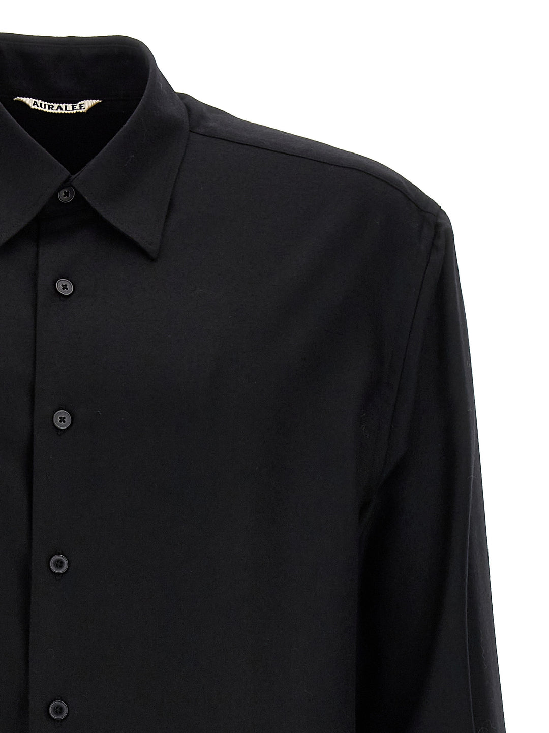 Wool Shirt Shirt, Blouse Black