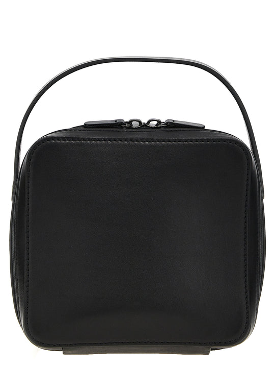 Leather Small Travel Case Hand Bags Black