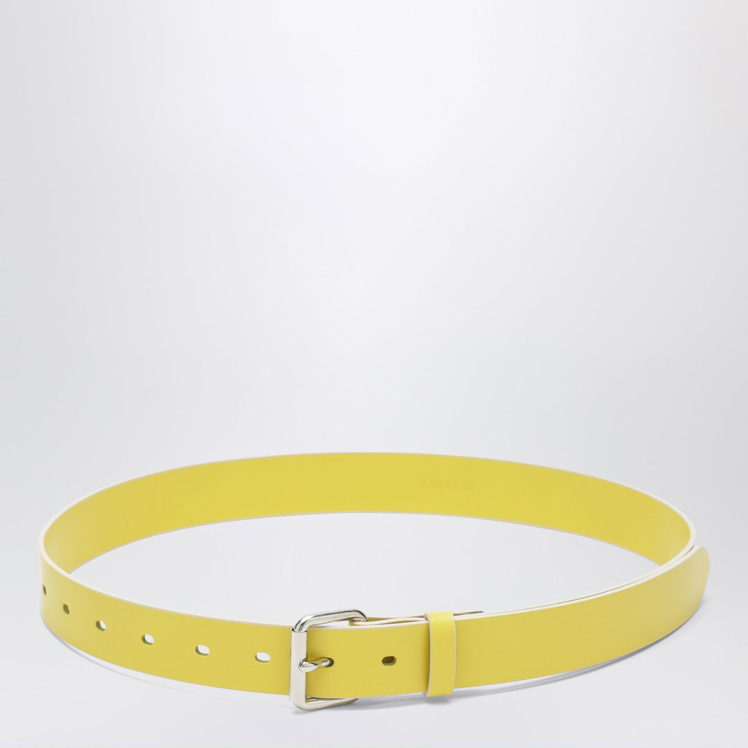 Auralee Yellow Belt In Shiny Cowhide