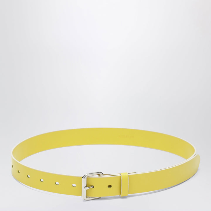 Auralee Yellow Belt In Shiny Cowhide