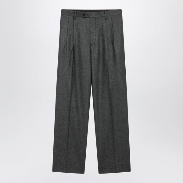 Charcoal Grey Trousers In Wool
