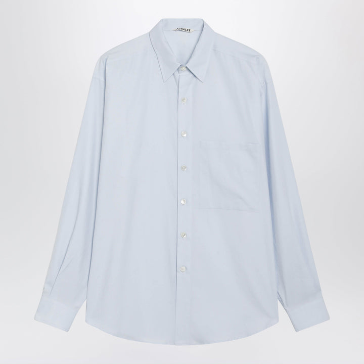 Auralee Finx Oversized Light Blue Cotton Twill Shirt