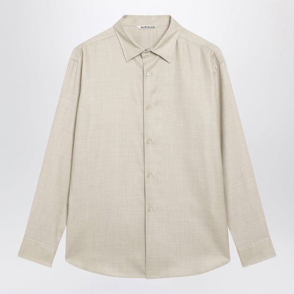 Beige Shirt In Wool
