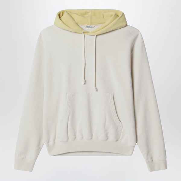 White/Light Yellow Cotton Sweatshirt