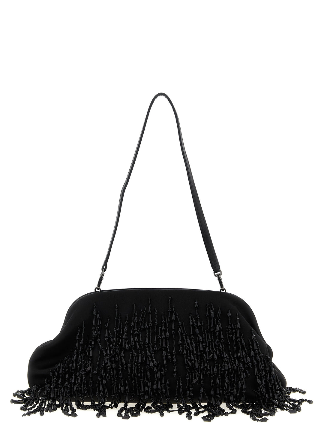 Alberta Ferretti Satin Clutch - Black | 093182759bc4a4fd4ce6de0d45cd77800bf10aa4