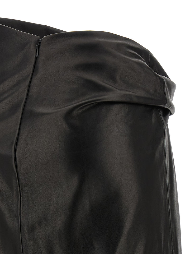 Alberta Ferretti Plongé Nappa Skirt Skirts - Black | 995ad43ed0defbd63ddefd8cd958c5fd41463272