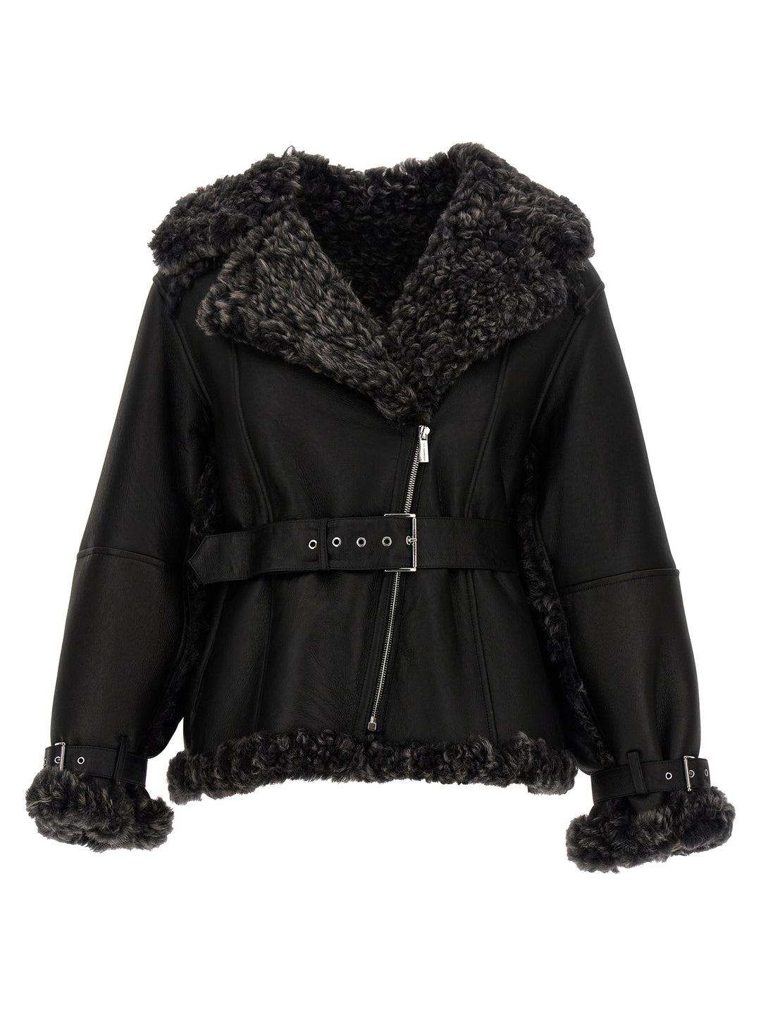 Reversible Sheepskin Fur Black