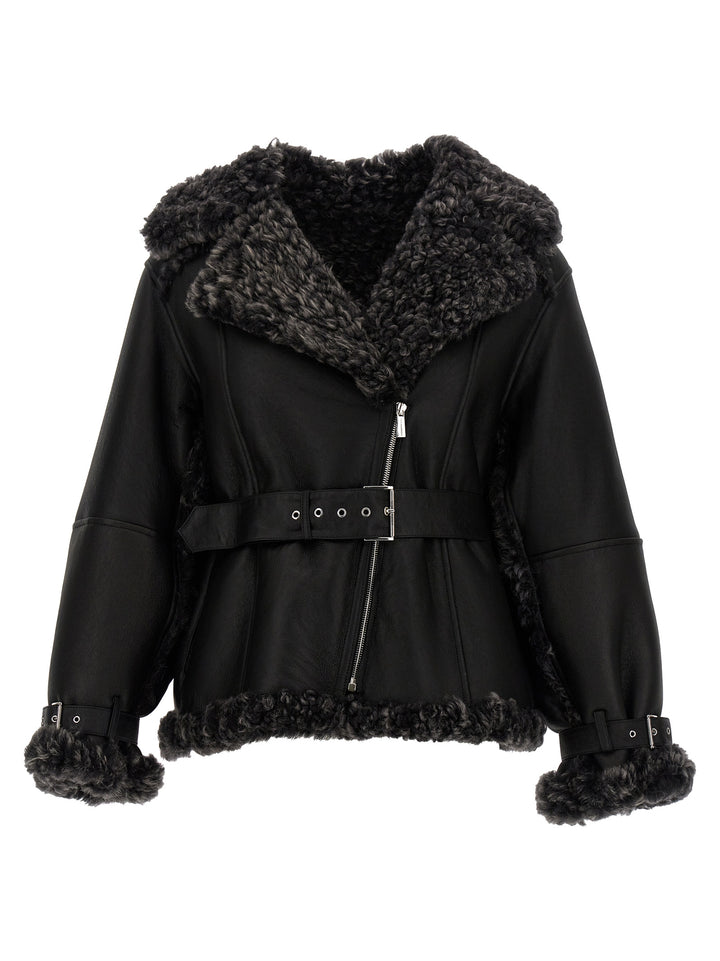 Reversible Sheepskin Fur Black