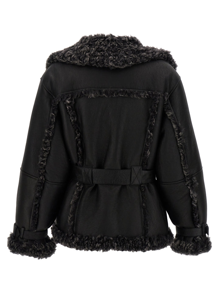 Reversible Sheepskin Fur Black