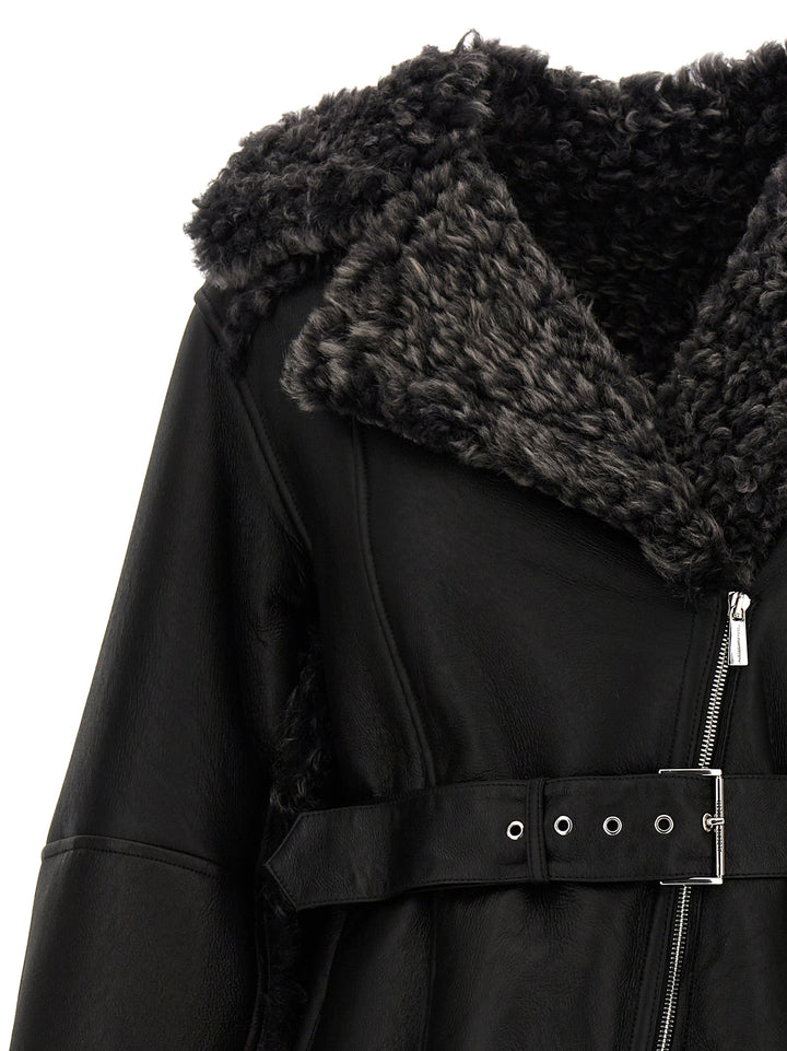 Reversible Sheepskin Fur Black