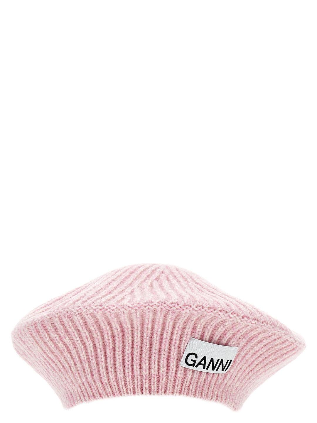 Logo Ribbed Beanie Hats Pink