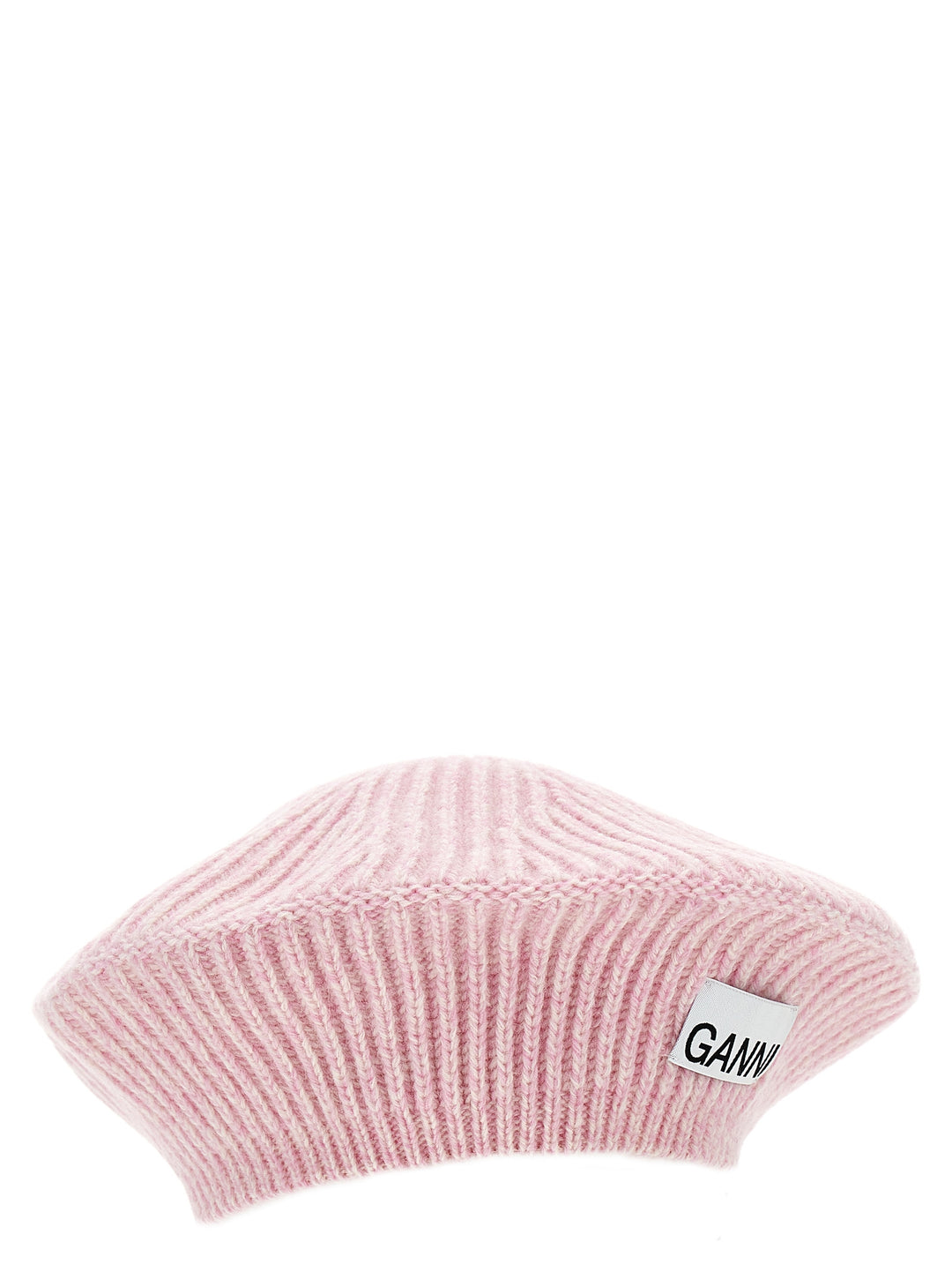 Logo Ribbed Beanie Hats Pink